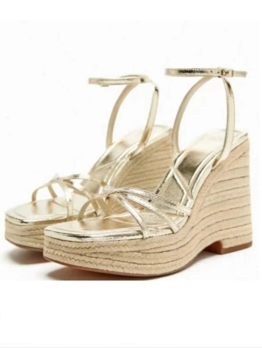 Zara Espidrille Wedges.  Sz 10. New